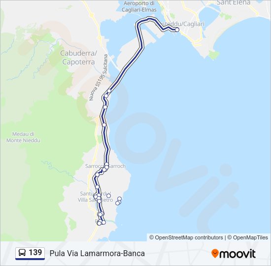 Percorso linea bus 139