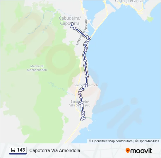 143 Bus Line Map