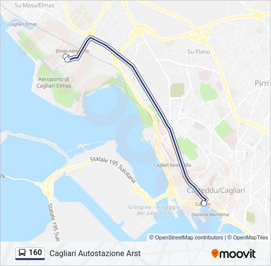 160 Bus Line Map