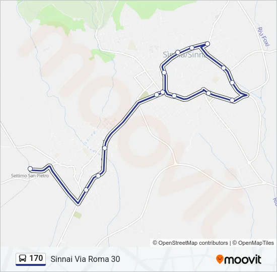 170 Bus Line Map