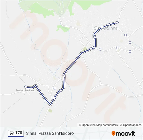 Percorso linea bus 170