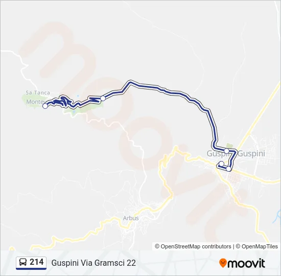 214 Bus Line Map