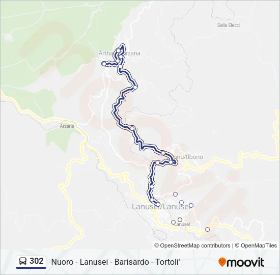 302 Bus Line Map