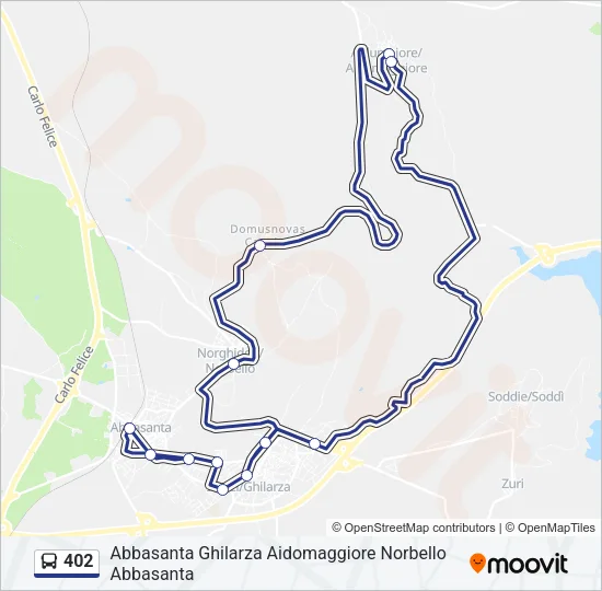402 Bus Line Map
