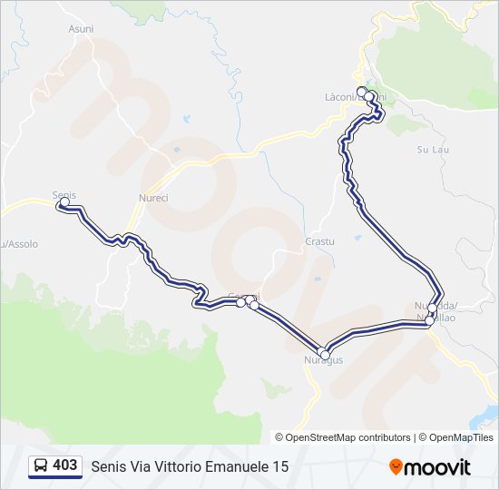 Percorso linea bus 403