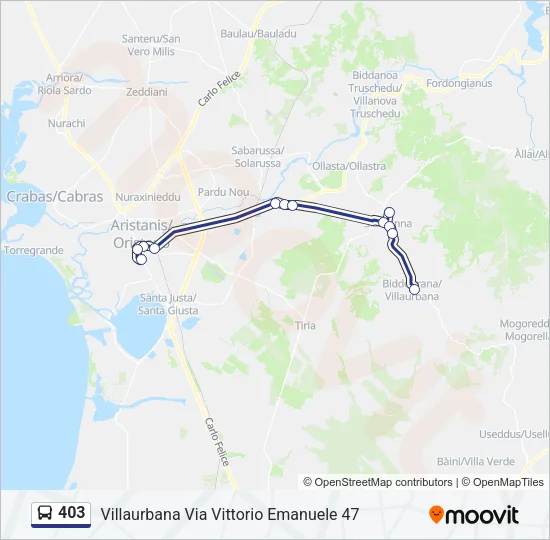 403 Bus Line Map