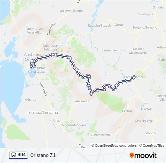 404 Bus Line Map
