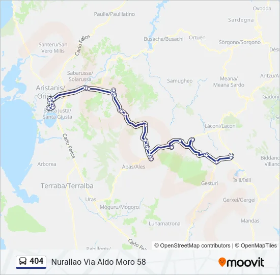 404 Bus Line Map