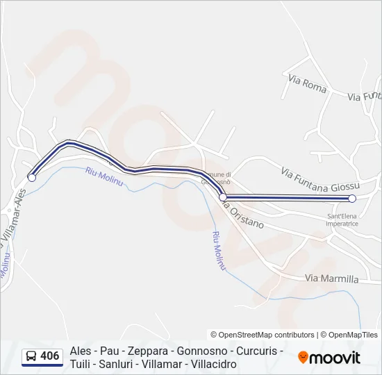406 Bus Line Map