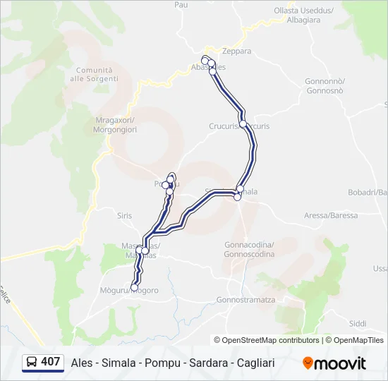 407 Bus Line Map