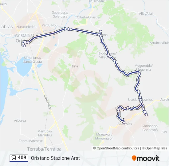 409 Bus Line Map