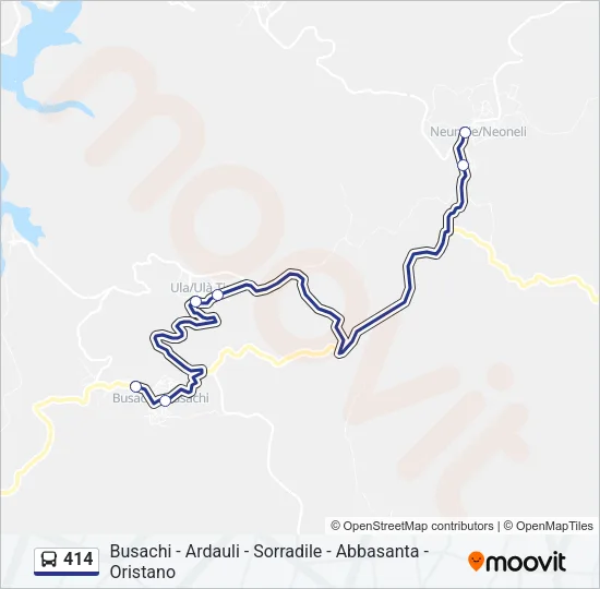 414 Bus Line Map
