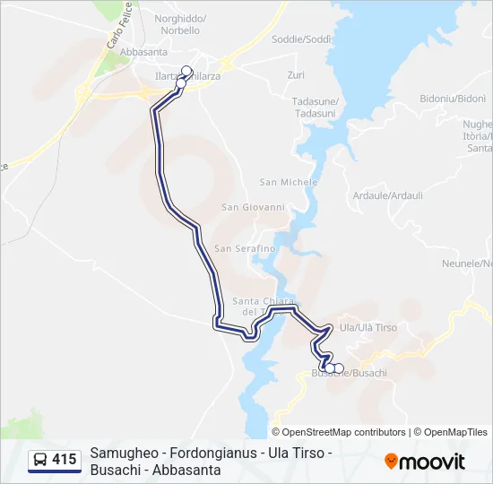 415 Bus Line Map