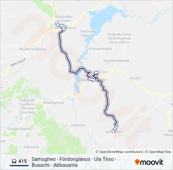 415 Bus Line Map