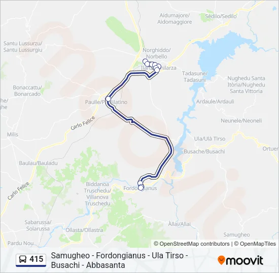 415 Bus Line Map