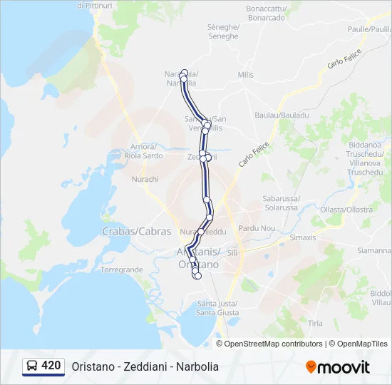 420 Bus Line Map