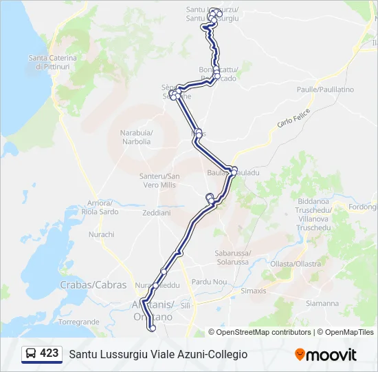 423 Bus Line Map