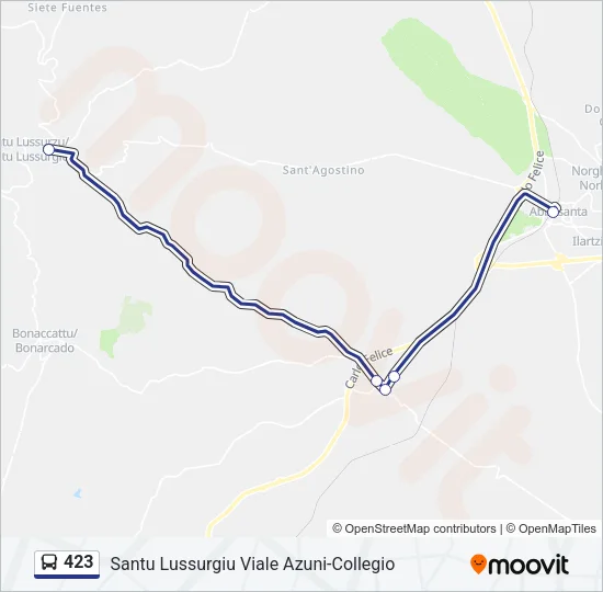 423 Bus Line Map