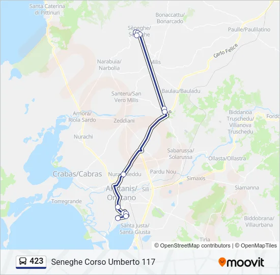 423 Bus Line Map