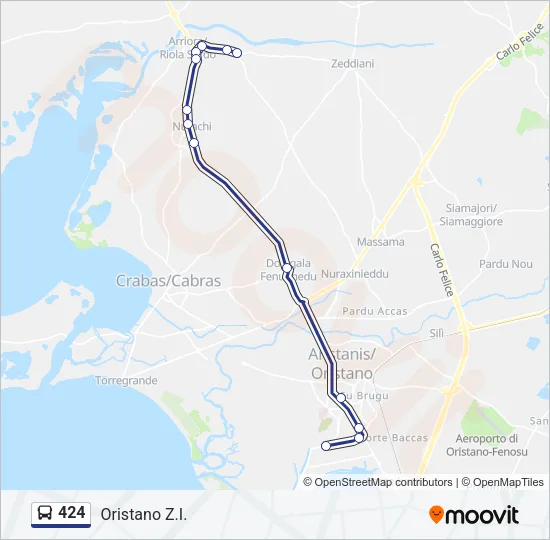 424 Bus Line Map