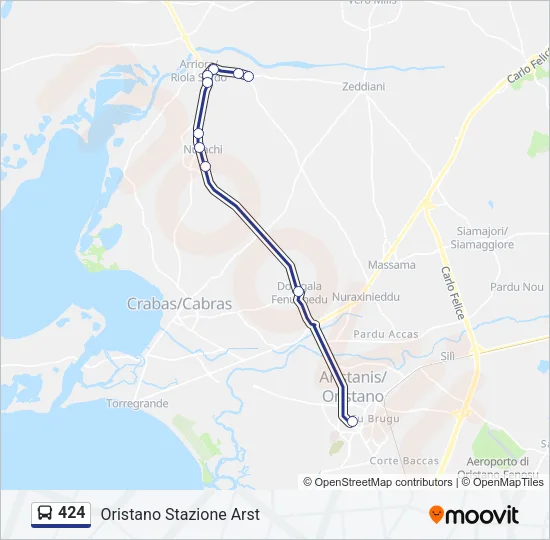 424 Bus Line Map
