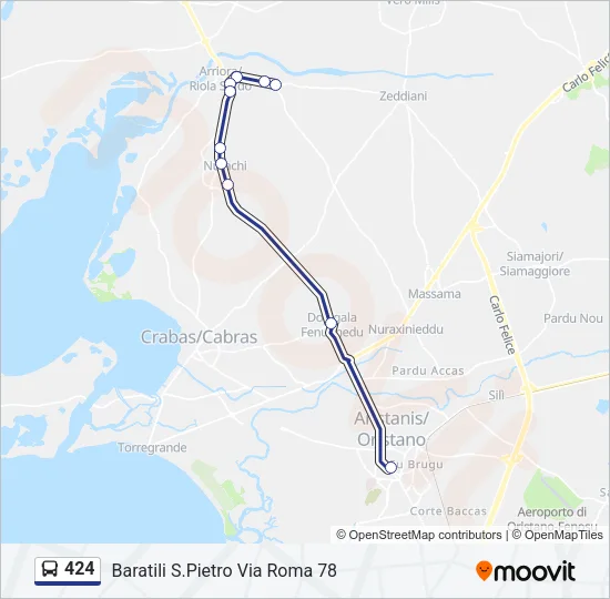424 Bus Line Map