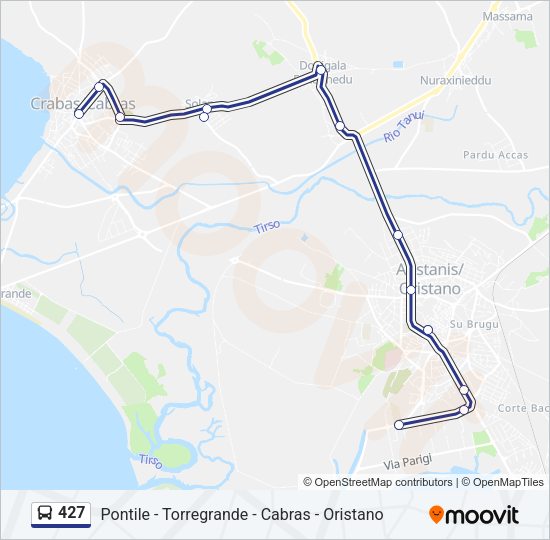 Percorso linea bus 427