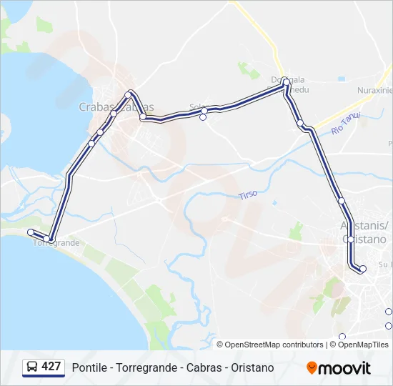 427 Bus Line Map