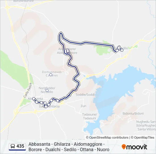 435 Bus Line Map