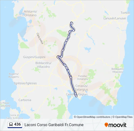 436 Bus Line Map