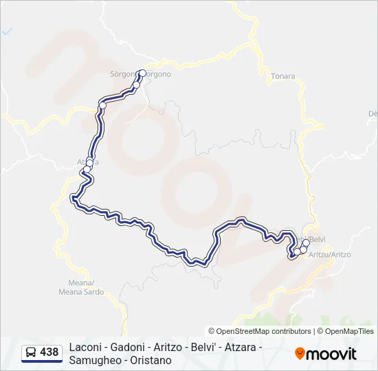 438 Bus Line Map