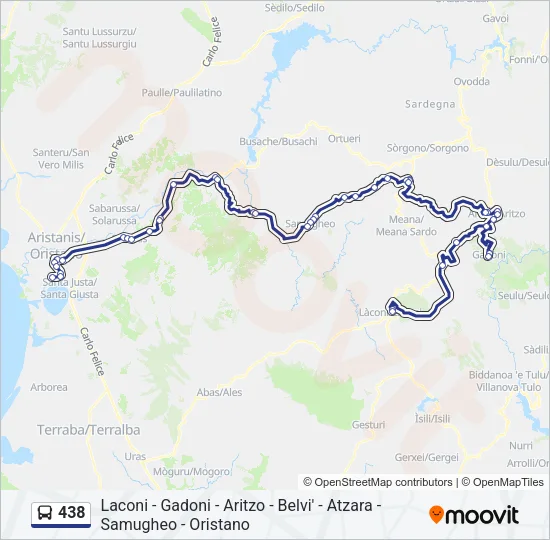 438 Bus Line Map
