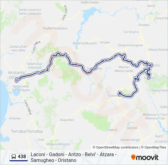 438 Bus Line Map