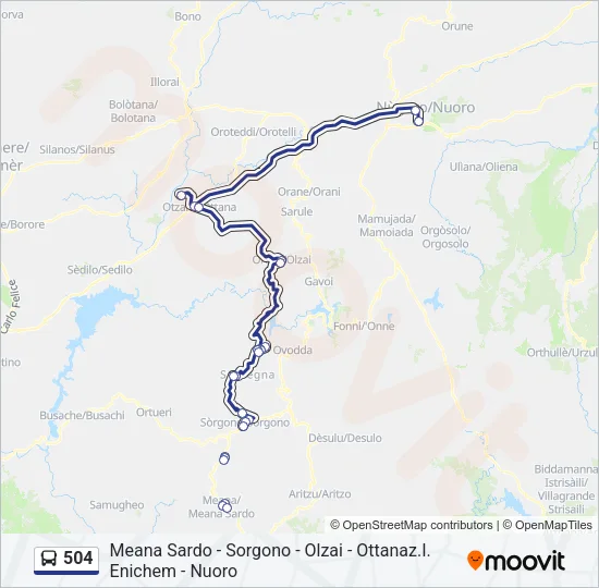 504 Bus Line Map