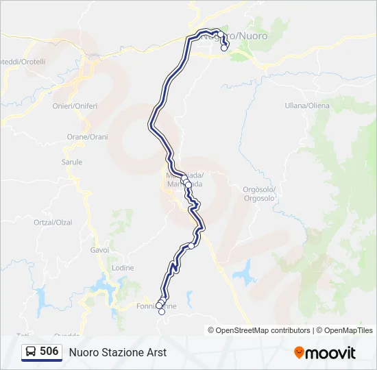 506 Bus Line Map