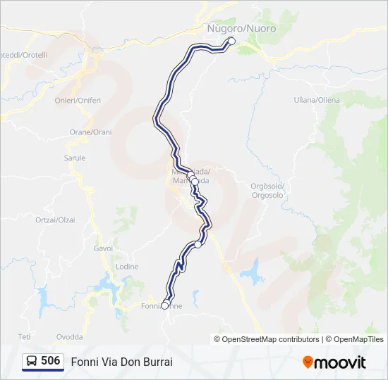 506 Bus Line Map