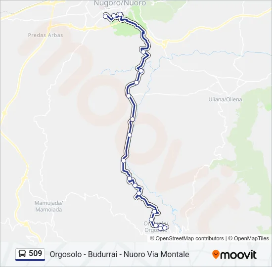 509 Bus Line Map