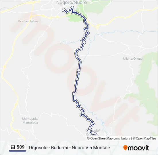 509 Bus Line Map