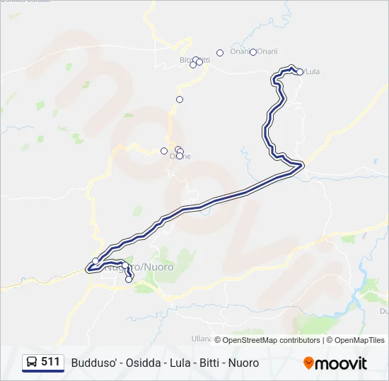511 Bus Line Map