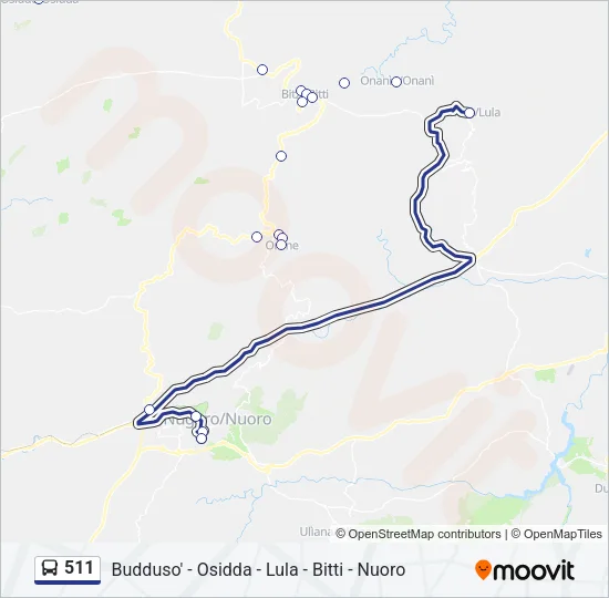 511 Bus Line Map