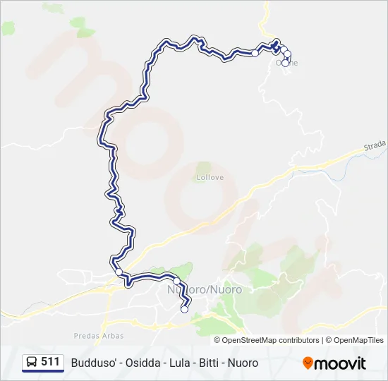 511 Bus Line Map