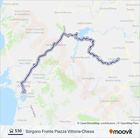 530 Bus Line Map