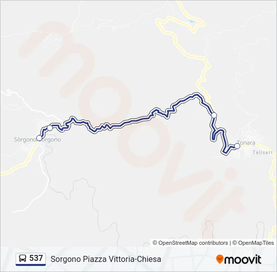 537 Bus Line Map