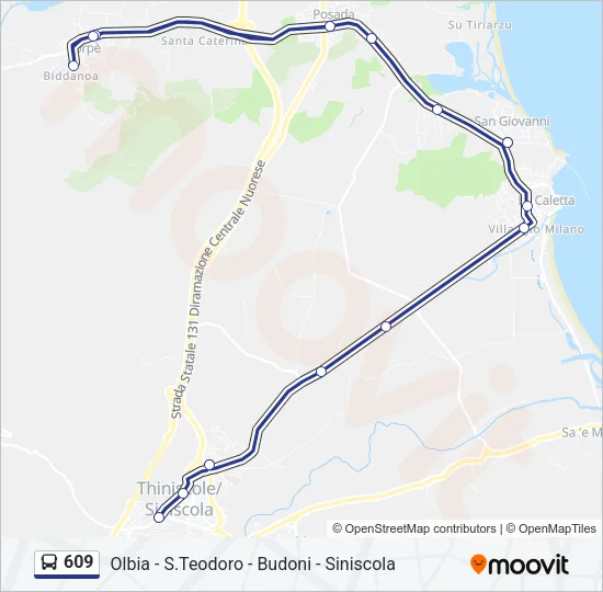 609 Bus Line Map