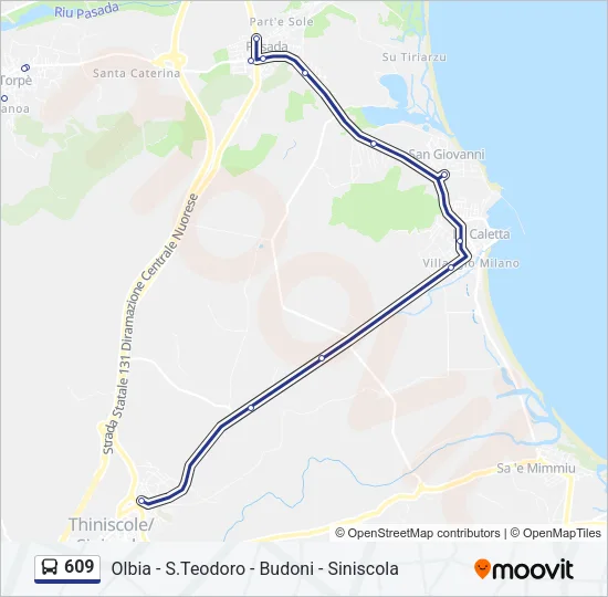 609 Bus Line Map