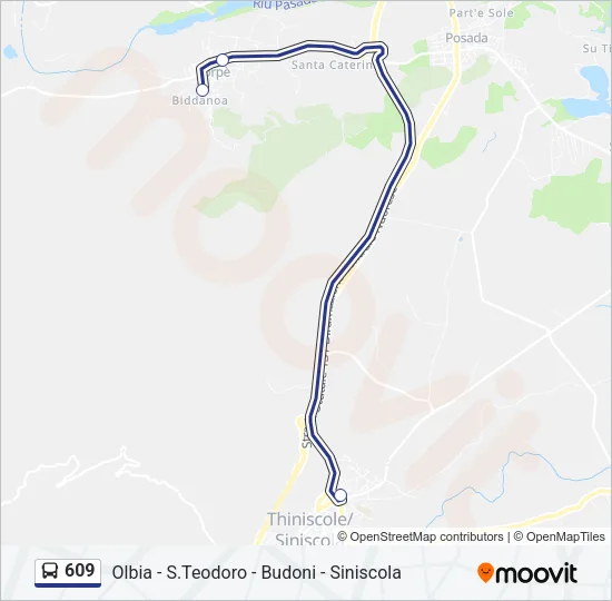 609 Bus Line Map