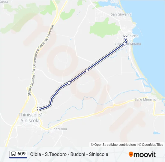 609 Bus Line Map