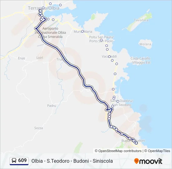 609 Bus Line Map