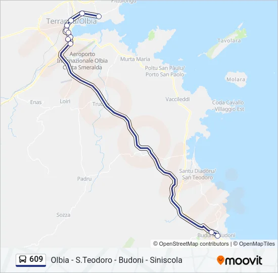 609 Bus Line Map