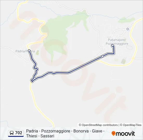 702 Bus Line Map